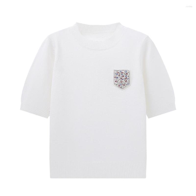 Women's Sweaters Summer Thin Slim Colorful Diamonds Knitted Pullover Women Fashion Casual O-Neck Short Sleeve White Ladies Sweater
Women's Sweaters Summer Thin Slim Colorful Diamonds Knitted Pullover Women Fashion Casual O-Neck Short Sleeve White Ladies Sweater