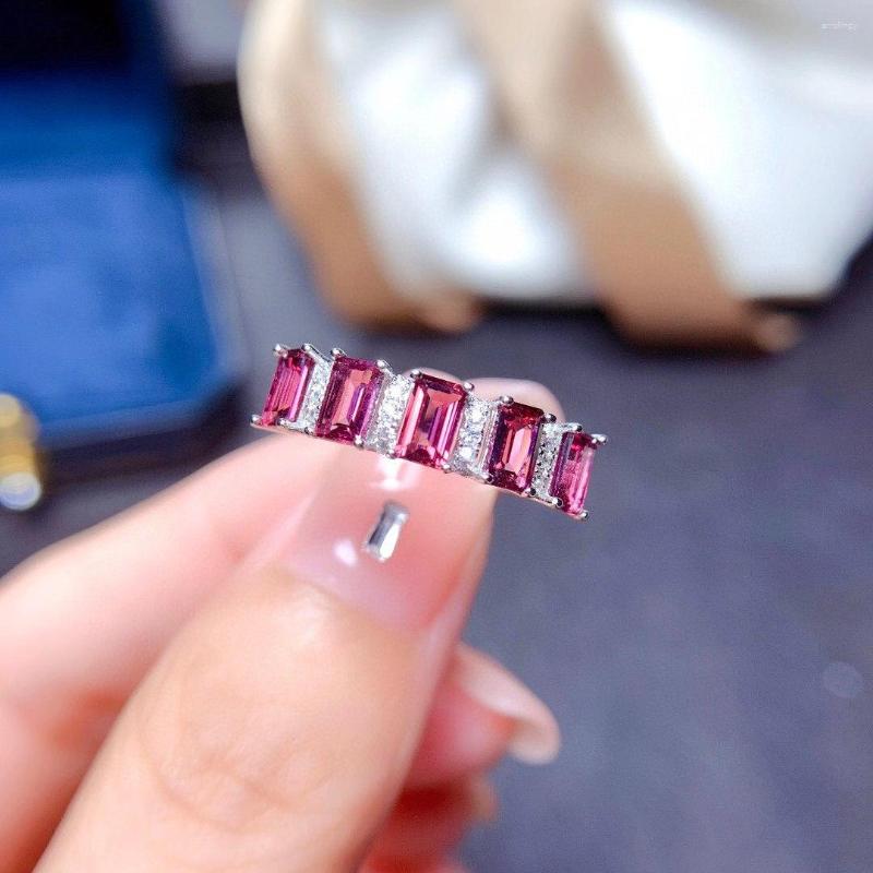 Cluster Rings Natural Pyrope Garnet Ring 3mm 5mm VVS Grade Emerald Cut Silver 925 Jewelry Gift For Woman
Cluster Rings Natural Pyrope Garnet Ring 3mm 5mm VVS Grade Emerald Cut Silver 925 Jewelry Gift For Woman
