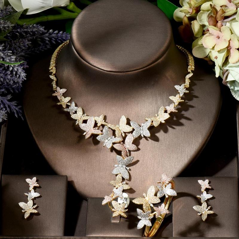 Necklace Earrings Set Fashion Elegant Cubic Zirconia 4pcs 3 Tones And Earring Sets For Women Bridal Accessories Nigeria Wedding Bijoux, Picture shown
Necklace Earrings Set Fashion Elegant Cubic Zirconia 4pcs 3 Tones And Earring Sets For Women Bridal Accessories Nigeria Wedding Bijoux, Picture shown