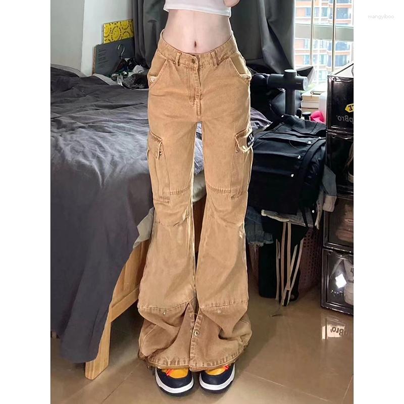 Women' Jeans Bottoms Khaki Vintage Baggy Cargo Streetwear Fashion High Waist Wide Leg Pants Street Straight Denim Trouser Women
Women' Jeans Bottoms Khaki Vintage Baggy Cargo Streetwear Fashion High Waist Wide Leg Pants Street Straight Denim Trouser Women
