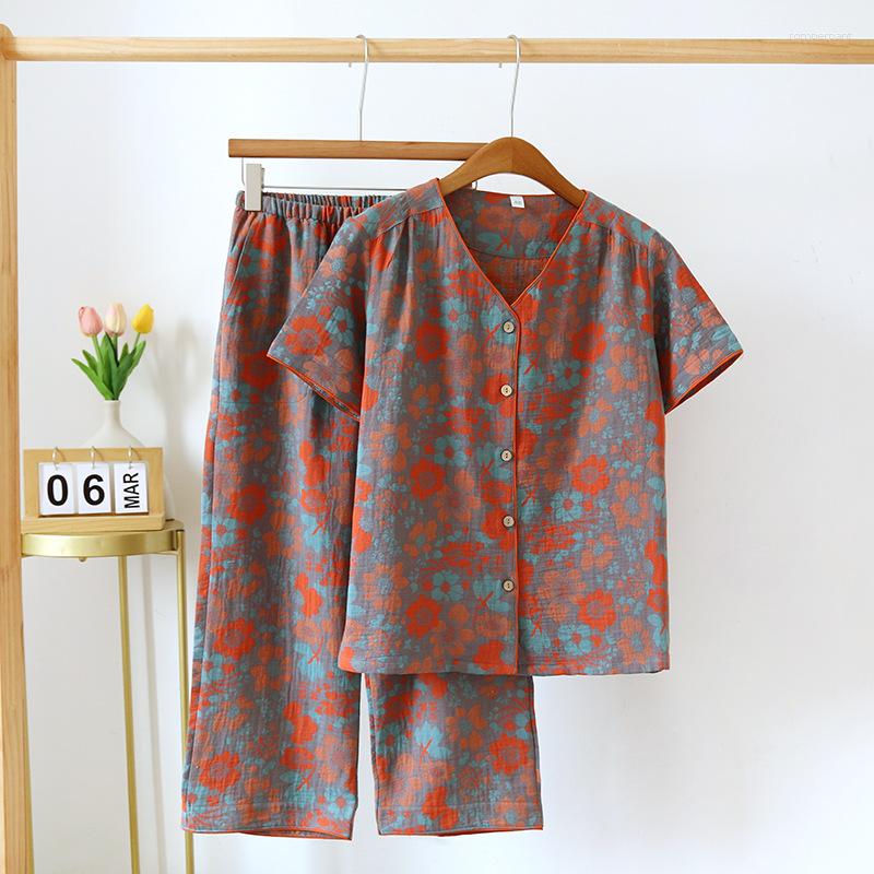 Women's Sleepwear Cotton Night Wears For Women Pajama Sets Short Sleeve Loungewear Floral Print Women's Underwear Clothes
Women's Sleepwear Cotton Night Wears For Women Pajama Sets Short Sleeve Loungewear Floral Print Women's Underwear Clothes