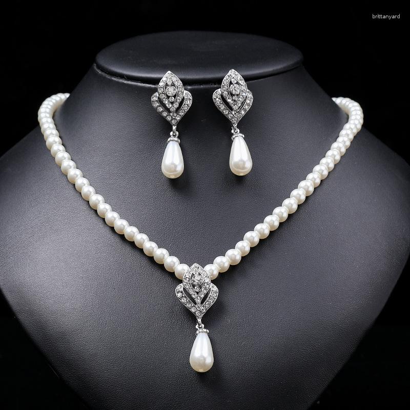 Necklace Earrings Set BLIJERY Luxury Simulated-pearl Rhinestones Wedding Accessories Jewelry For Women's Sets Trend 2023 Fashion Evening, Picture shown
Necklace Earrings Set BLIJERY Luxury Simulated-pearl Rhinestones Wedding Accessories Jewelry For Women's Sets Trend 2023 Fashion Evening, Picture shown