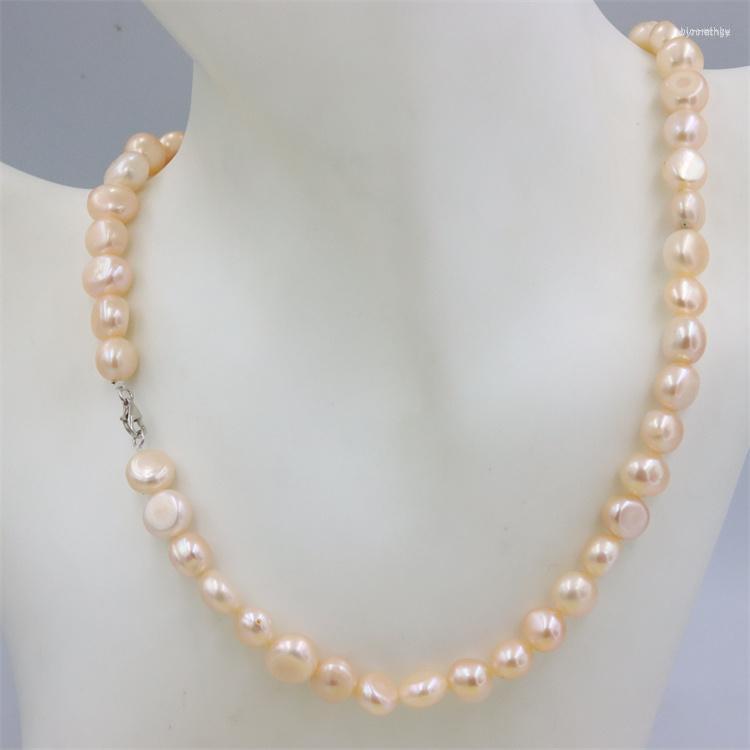 Chains ZFSILVER 925 Sterling Silver Fashion Irregular Pink Natural Freshwater Pearl Necklace Elegant DIY Jewelry Women Gifts Party
Chains ZFSILVER 925 Sterling Silver Fashion Irregular Pink Natural Freshwater Pearl Necklace Elegant DIY Jewelry Women Gifts Party