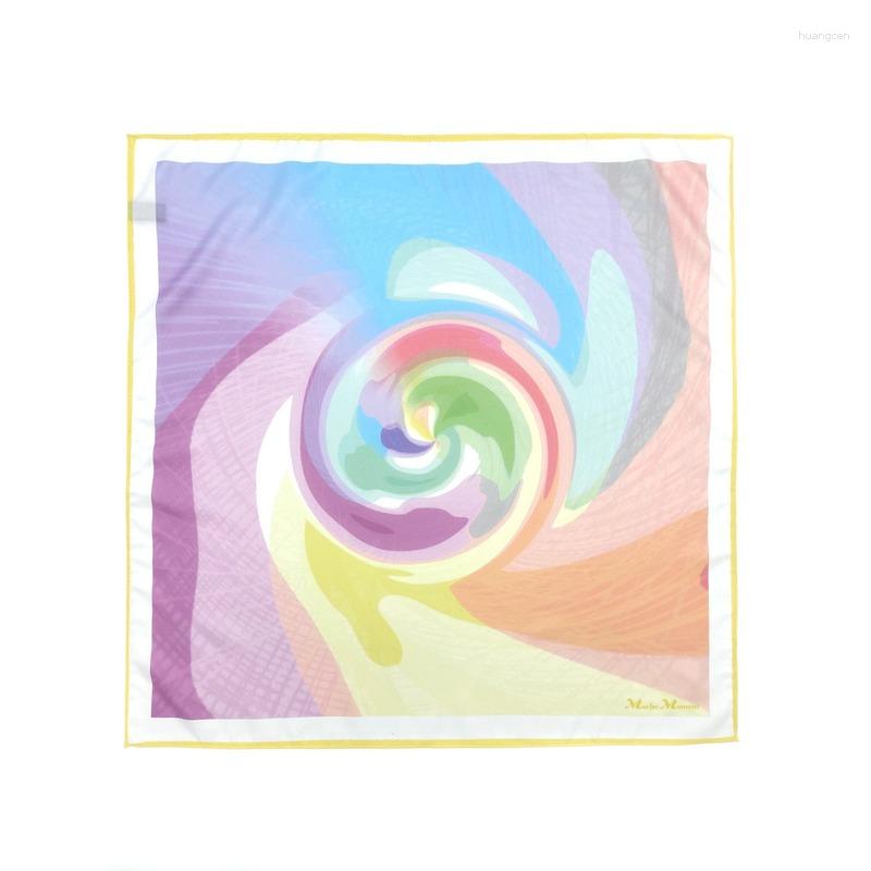 Scarves Exquisite Printed Silk Scarf Spot Small Square Towel Four Seasons Universal Rainbow Vortex Decorative
Scarves Exquisite Printed Silk Scarf Spot Small Square Towel Four Seasons Universal Rainbow Vortex Decorative