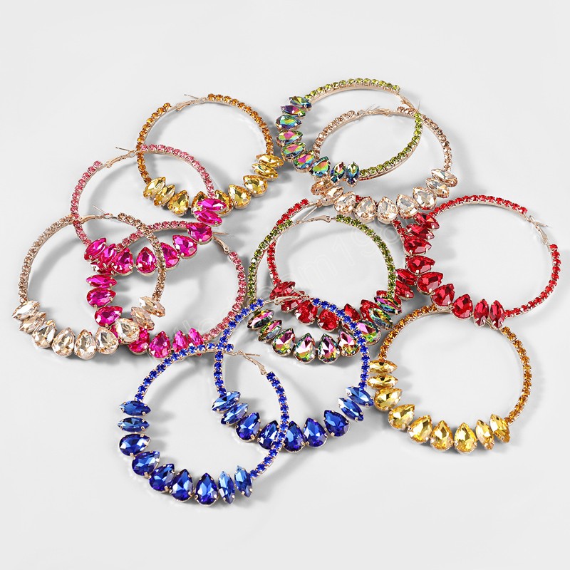 Shiny Luxury Big Hoop Earrings Ladies Rhinestone Earrings Party Wedding Fashion Statement Jewelry Accessories
Shiny Luxury Big Hoop Earrings Ladies Rhinestone Earrings Party Wedding Fashion Statement Jewelry Accessories