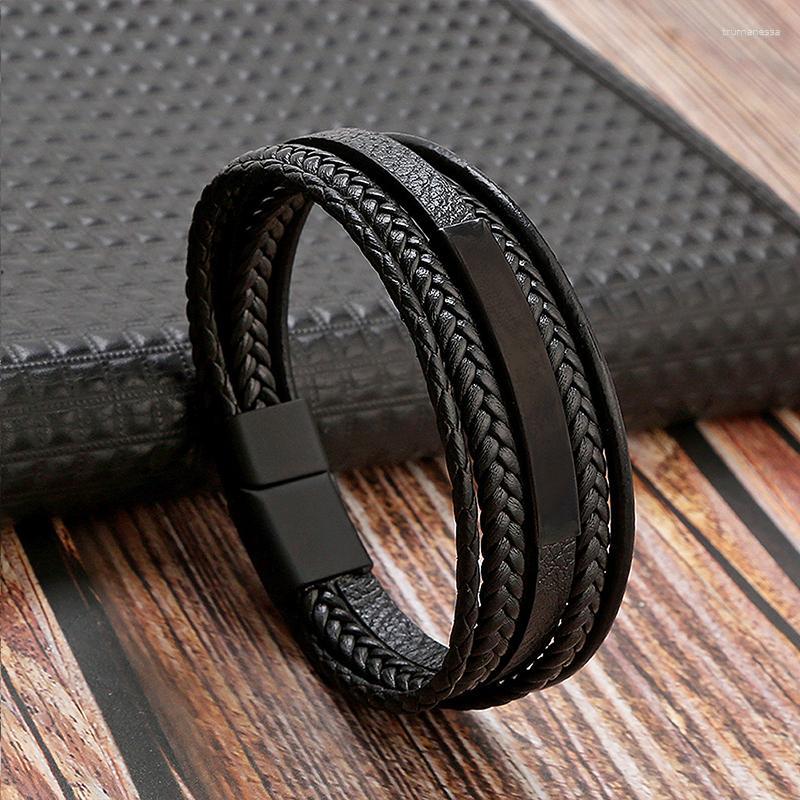 Charm Bracelets Classic Hand-Woven Leather Bracelet Men Fashion Multi-layer Design For Jewelry GiftCharm Raym22
Charm Bracelets Classic Hand-Woven Leather Bracelet Men Fashion Multi-layer Design For Jewelry GiftCharm Raym22
