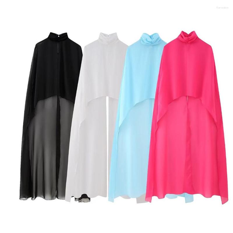 Women's Blouses Women's 2023 Fashion Personality Loose Asymmetric Cloak Shirt Retro Half High Collar Unique Top
Women's Blouses Women's 2023 Fashion Personality Loose Asymmetric Cloak Shirt Retro Half High Collar Unique Top