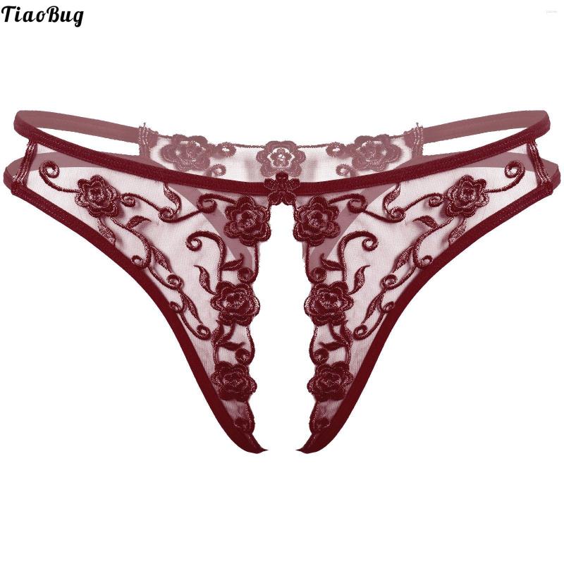 Men's G Strings TiaoBug Men Flower Embroidery Crotchless Briefs Lingerie Underwear Low Waist See-Through Thongs Underpants, Red
Men's G Strings TiaoBug Men Flower Embroidery Crotchless Briefs Lingerie Underwear Low Waist See-Through Thongs Underpants, Red