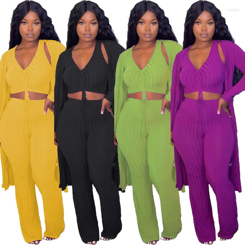 Women's Two Piece Pants Rib Knitted 3 Flare Pant Sets Women Drawstring Cropped Vest Top Full Sleeve Stitch Solid Long Cardigan Coat Suit, Green
Women's Two Piece Pants Rib Knitted 3 Flare Pant Sets Women Drawstring Cropped Vest Top Full Sleeve Stitch Solid Long Cardigan Coat Suit, Green