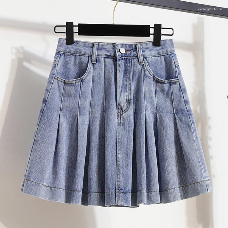 Skirts Qiukichonson 5XL Oversize Denim Women Pleated Skirt Summer High Waist Cute Soft Girl Frilly Loose Jeans Culotte, Light blue
Skirts Qiukichonson 5XL Oversize Denim Women Pleated Skirt Summer High Waist Cute Soft Girl Frilly Loose Jeans Culotte, Light blue