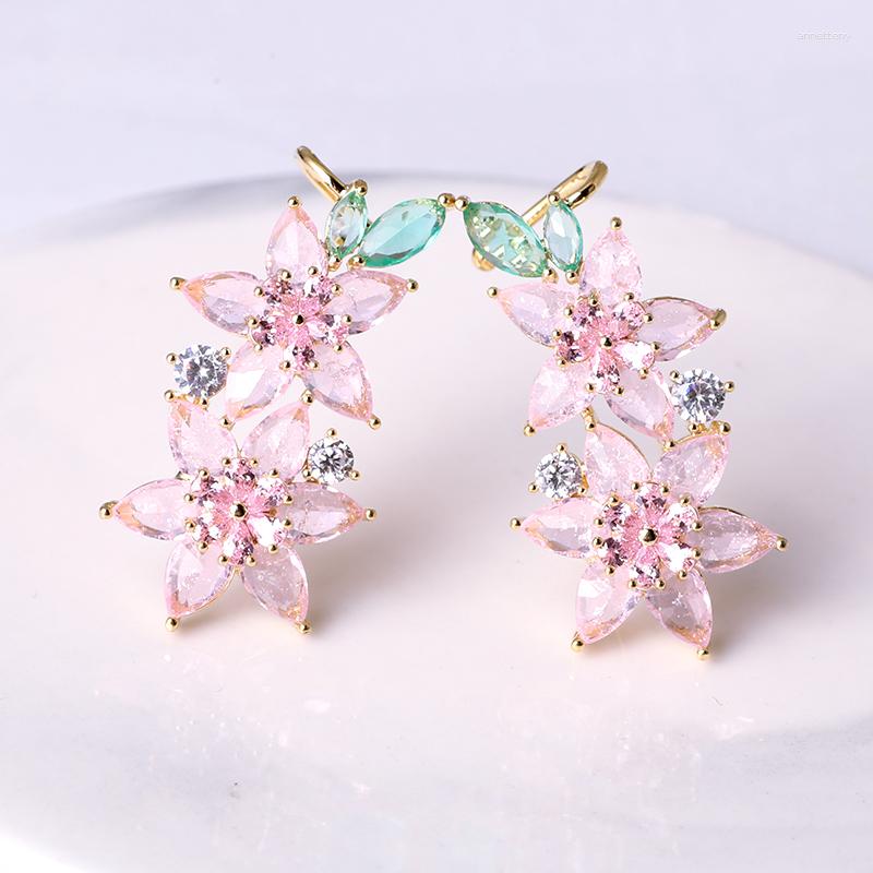 Dangle Earrings Sweety Cubic Zirconia Flowers Otica Stud CZ Jewelry Accessory For Female
Dangle Earrings Sweety Cubic Zirconia Flowers Otica Stud CZ Jewelry Accessory For Female