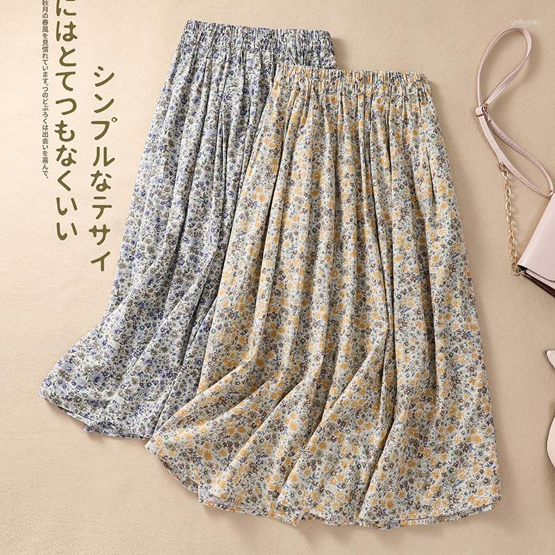 Skirts Limiguyue Flower Print Long Summer Washed Cotton Skirt Aesthetic Vintage Women High Waist Loose A-Line Pleated J381, Blue
Skirts Limiguyue Flower Print Long Summer Washed Cotton Skirt Aesthetic Vintage Women High Waist Loose A-Line Pleated J381, Blue