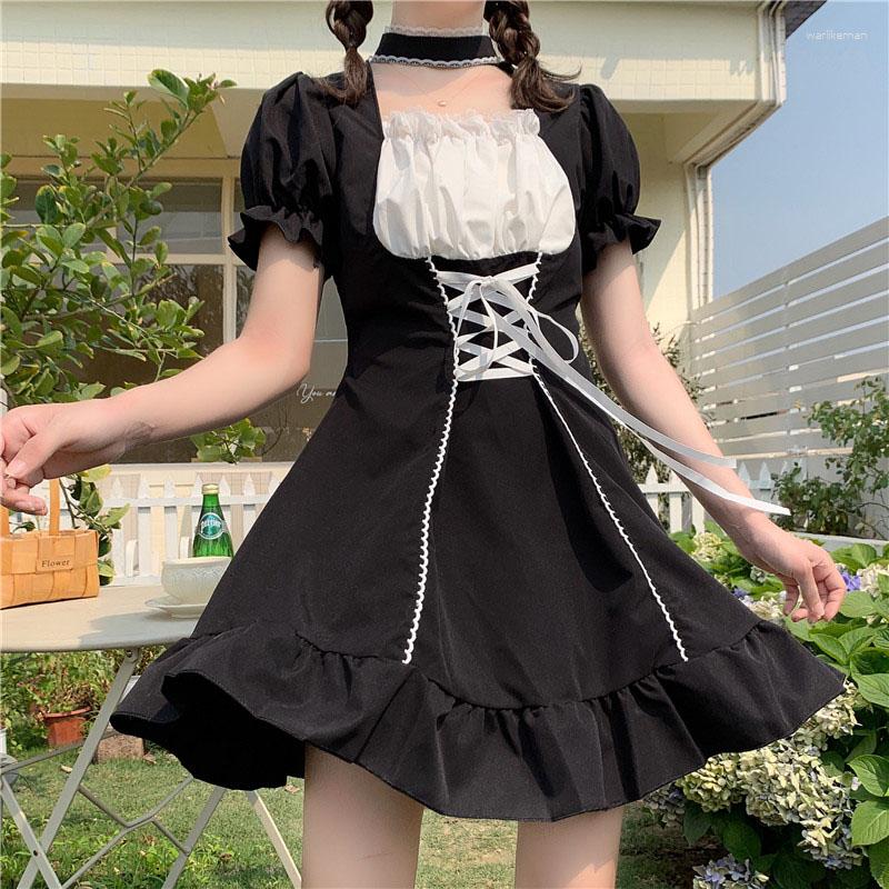 Party Dresses Women Maid Dress Kawaii Lolita Outfit French Milkmaid Costume Cosplay Bandage Sexy Waitress Puff Sleeve Uniform, As shown
Party Dresses Women Maid Dress Kawaii Lolita Outfit French Milkmaid Costume Cosplay Bandage Sexy Waitress Puff Sleeve Uniform, As shown