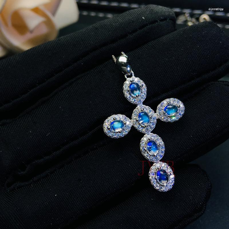 Chains Natural Moonstone Pendant Necklace Cross Style Sterling Silver Exquisite For Women Design High Jewelry
Chains Natural Moonstone Pendant Necklace Cross Style Sterling Silver Exquisite For Women Design High Jewelry