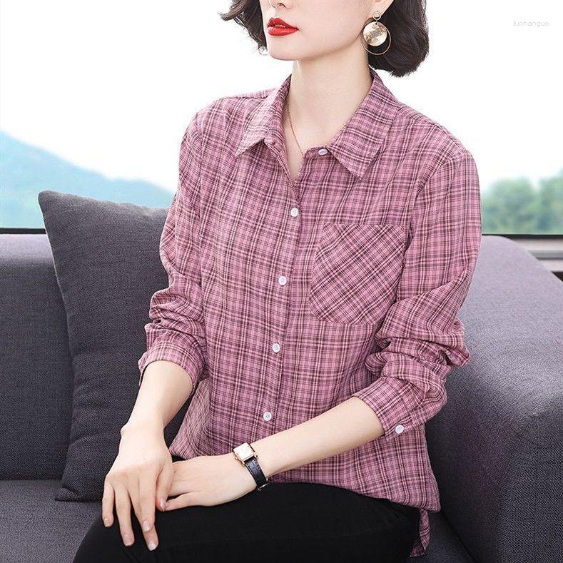 Women's Blouses Elegant Long Sleeve Bright Line Decoration Plaid Polo-Neck Blouse Summer Women Tops Female Office Shirts Casual Regular T161, Pink
Women's Blouses Elegant Long Sleeve Bright Line Decoration Plaid Polo-Neck Blouse Summer Women Tops Female Office Shirts Casual Regular T161, Pink