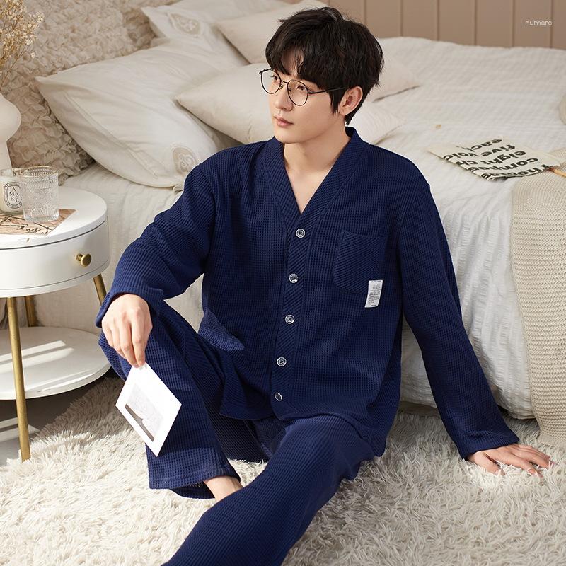 Men's Sleepwear Men's Pajamas Suit Autumn Winter Cotton Long Sleeve Male Casual Youth Two Pieces Home Wear Clothes Drop YMMP002
Men's Sleepwear Men's Pajamas Suit Autumn Winter Cotton Long Sleeve Male Casual Youth Two Pieces Home Wear Clothes Drop YMMP002