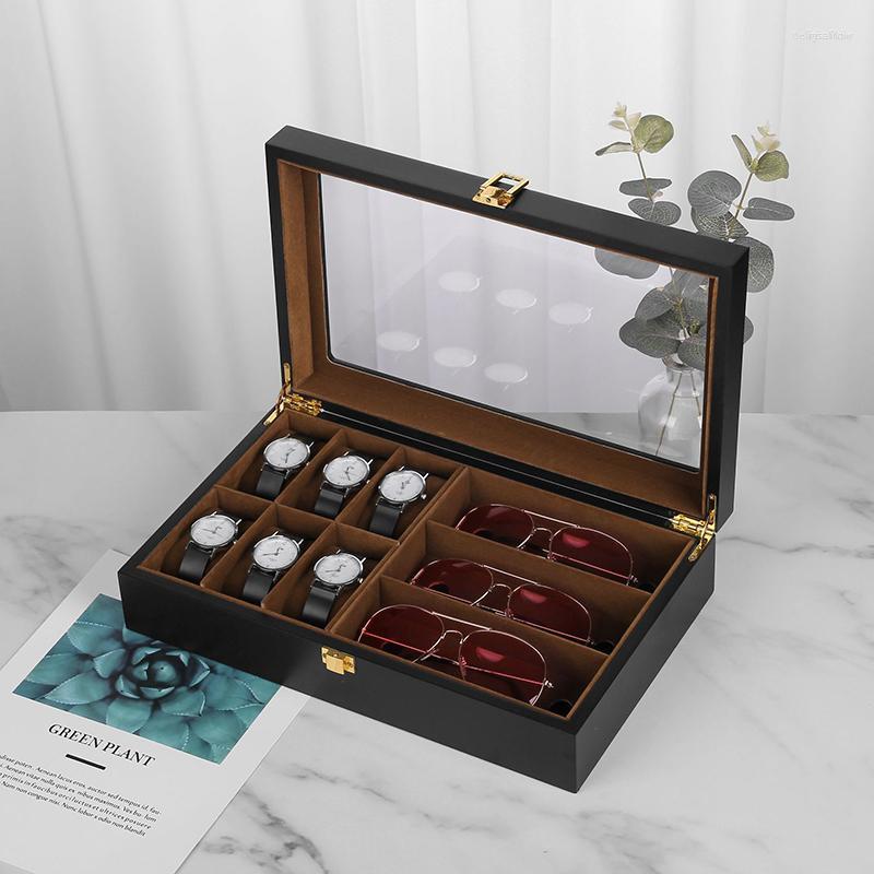 Watch Boxes Black Wooden Storage Organizer Box Luxury Glasses Men Case Wood Display Gift Ideas
Watch Boxes Black Wooden Storage Organizer Box Luxury Glasses Men Case Wood Display Gift Ideas