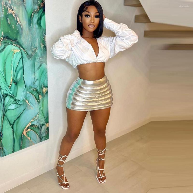 Women's Shorts Shiny Silver Metallic Puffer Skirts Women 2023 Fashion Street Style 2000s Aesthetic Mini Sexy Clubwear Y2K Bottom Outfits, Skirts a01
Women's Shorts Shiny Silver Metallic Puffer Skirts Women 2023 Fashion Street Style 2000s Aesthetic Mini Sexy Clubwear Y2K Bottom Outfits, Skirts a01