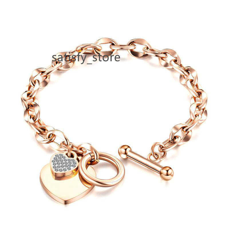 Fashion Love Bracelet Jewelry Stainless Steel Women Rose Gold Silver heart-shaped Charm Bracelets For Birthday Gift
Fashion Love Bracelet Jewelry Stainless Steel Women Rose Gold Silver heart-shaped Charm Bracelets For Birthday Gift