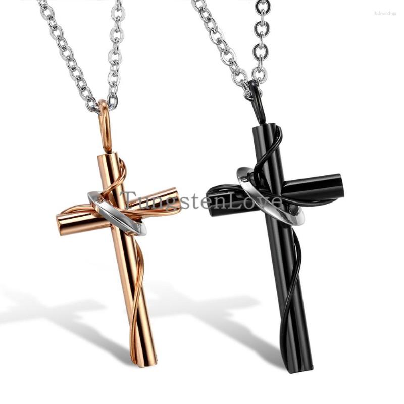 Pendant Necklaces Fashion 316L Stainless Steel Lingering Love Cross Couples Necklace For Women Men Gold Silver Color - 1 PCS
Pendant Necklaces Fashion 316L Stainless Steel Lingering Love Cross Couples Necklace For Women Men Gold Silver Color - 1 PCS