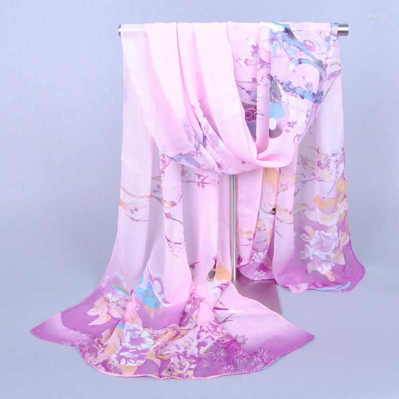 Scarves Chinese Style Printed Chiffon Silk Scarf Spring Autumn Beach Sun Protection Flowers Birds Prining Soft Women's Shawl D13 
Scarves Chinese Style Printed Chiffon Silk Scarf Spring Autumn Beach Sun Protection Flowers Birds Prining Soft Women's Shawl D13
