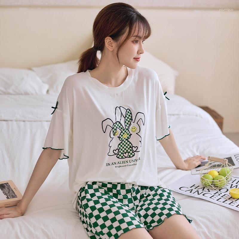 Women's Sleepwear Pajamas Women's Summer Cool Thin Comfort Short-Sleeved Sweet Cute Home Clothes Nightdress Drop YMWP020
Women's Sleepwear Pajamas Women's Summer Cool Thin Comfort Short-Sleeved Sweet Cute Home Clothes Nightdress Drop YMWP020