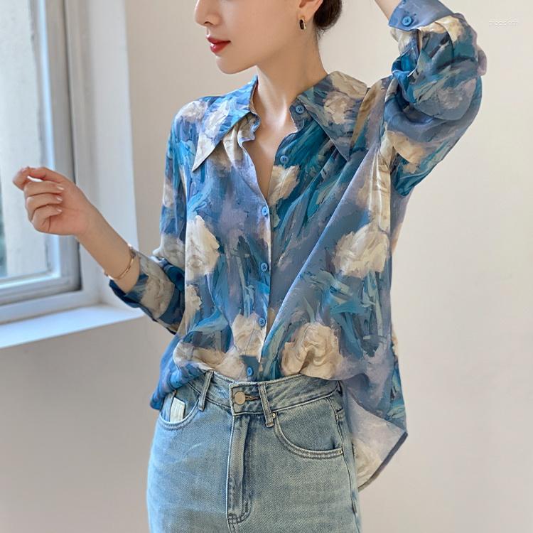 Women' Blouses Fashion Luxury Ladies Shirt France Style Woman Printing Blouse Spring Summer Half Sleeve Tops Blusa Mujer, Blue
Women' Blouses Fashion Luxury Ladies Shirt France Style Woman Printing Blouse Spring Summer Half Sleeve Tops Blusa Mujer, Blue