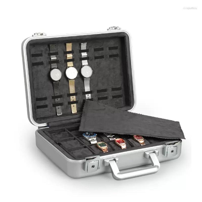 Watch Boxes Multifunctional Jewelry Suitcase Aluminum Alloy Collection Display Transfer Secret Box Protective
Watch Boxes Multifunctional Jewelry Suitcase Aluminum Alloy Collection Display Transfer Secret Box Protective