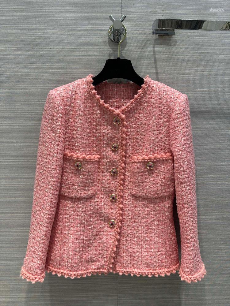 Women' Jackets 2023 Spring Designer Women' High Quality Tweed Elegant Pink Short Coat B089, Picture shown
Women' Jackets 2023 Spring Designer Women' High Quality Tweed Elegant Pink Short Coat B089, Picture shown
