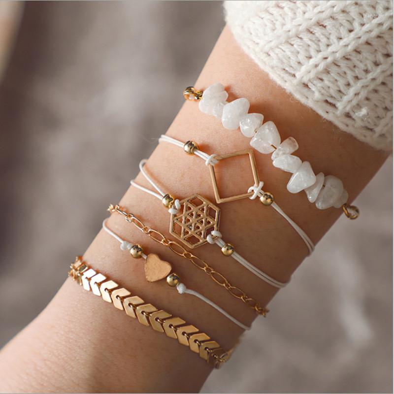 Link Bracelets Fashion Multilayered Aircraft Chain For Women Jewelry Hollow Geometric Stone Charm Bracelet Set
Link Bracelets Fashion Multilayered Aircraft Chain For Women Jewelry Hollow Geometric Stone Charm Bracelet Set