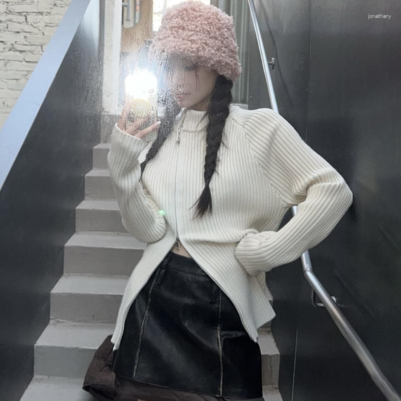 Women's Knits Lady Turtleneck Long Sleeve Knitted Sweaters Female Gray White Zipper Cardigan Sweater 2023 Autumn Korean Fashion Mujer
Women's Knits Lady Turtleneck Long Sleeve Knitted Sweaters Female Gray White Zipper Cardigan Sweater 2023 Autumn Korean Fashion Mujer