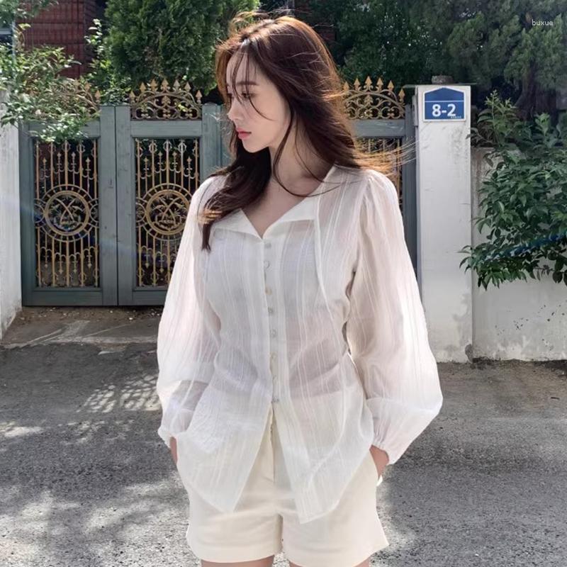 Women's Blouses Female Shirt Lazy Style White Sunscreen Women's Summer Thin Section Micro-permeable Solid Color Buttons Long-sleeved, Khaki
Women's Blouses Female Shirt Lazy Style White Sunscreen Women's Summer Thin Section Micro-permeable Solid Color Buttons Long-sleeved, Khaki