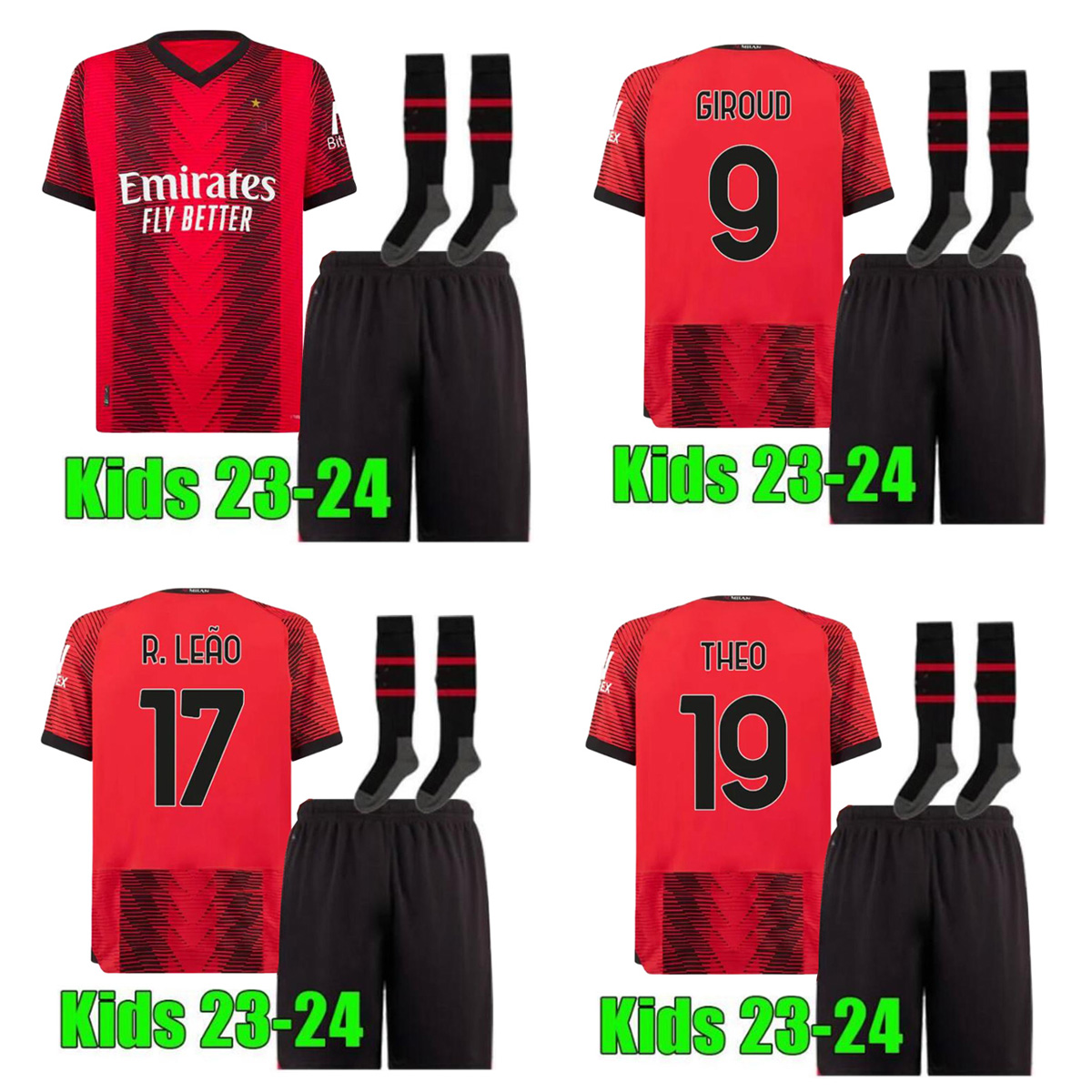 23 24 AC MILANS soccer jerseys GIROUD TOMORI IBRAHIMOVIC kids football kits 2023 2024 TONALI BENNACER REBIC Camiseta de futbol ROMAGNOLI LEAO football jersey, 23 24 home
23 24 AC MILANS soccer jerseys GIROUD TOMORI IBRAHIMOVIC kids football kits 2023 2024 TONALI BENNACER REBIC Camiseta de futbol ROMAGNOLI LEAO football jersey, 23 24 home