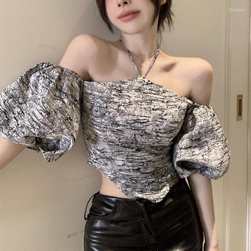 Women's T Shirts Sexy Hault T-shirts Women Puff Short Sleeve Floral Print Summer Casual Slash Neck Femme Crop Tees Tops Skinny Teeshirts, Gray
Women's T Shirts Sexy Hault T-shirts Women Puff Short Sleeve Floral Print Summer Casual Slash Neck Femme Crop Tees Tops Skinny Teeshirts, Gray