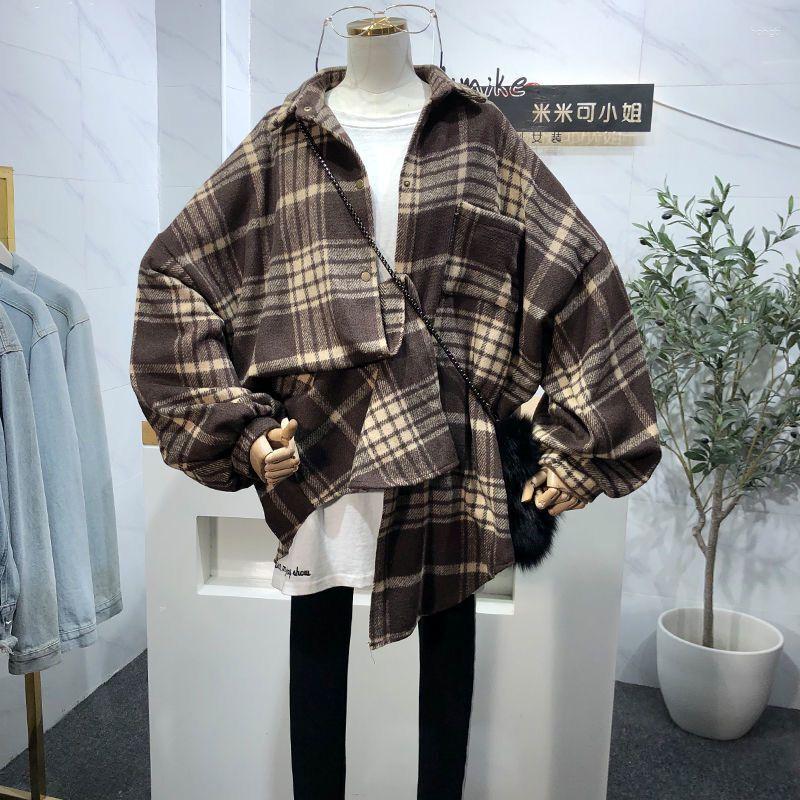 Women's Blouses Plaid Shirts Womens And Tops Long Sleeve Female Casual Print Loose Cotton Checked Lady Outwear Spring S 2023
Women's Blouses Plaid Shirts Womens And Tops Long Sleeve Female Casual Print Loose Cotton Checked Lady Outwear Spring S 2023