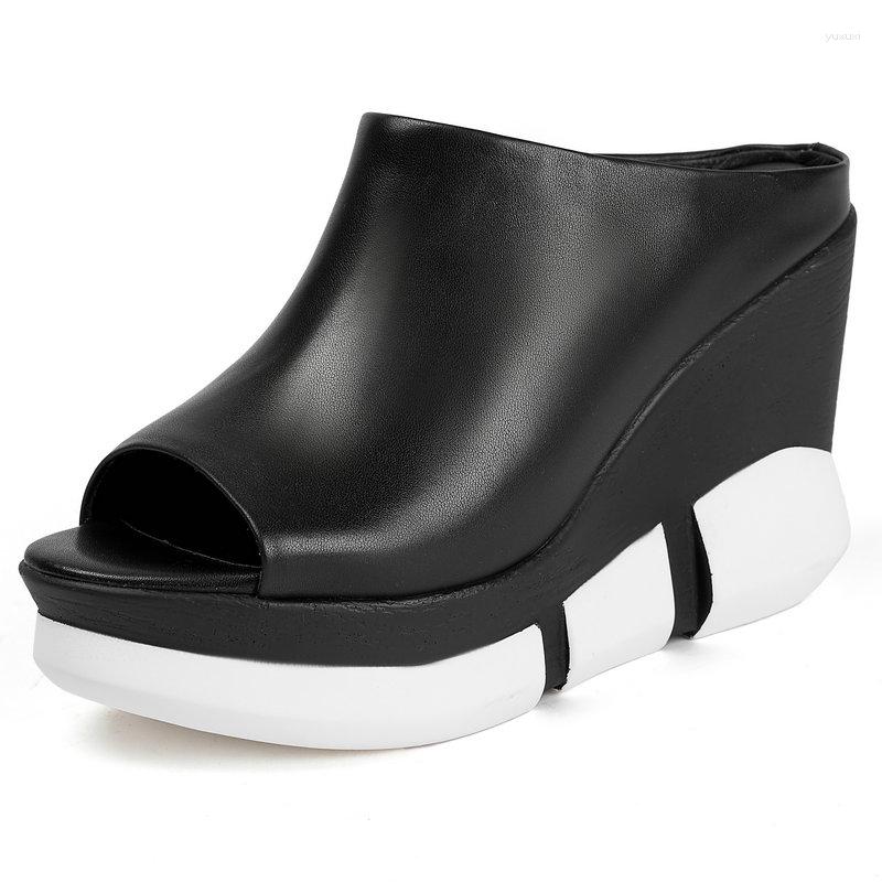 Slippers Brand Sandals Summer Women Shoes 2023 Soft Genuine Leather Comfort Wedge High Heel, Black
Slippers Brand Sandals Summer Women Shoes 2023 Soft Genuine Leather Comfort Wedge High Heel, Black