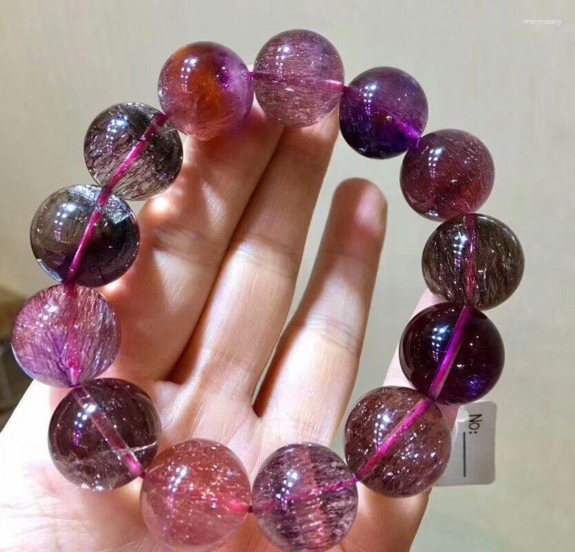 Strand Genuine Natural Super 7 Seven Quartz Melody Stone Beads Women Fashion Bracelet 17mm
Strand Genuine Natural Super 7 Seven Quartz Melody Stone Beads Women Fashion Bracelet 17mm