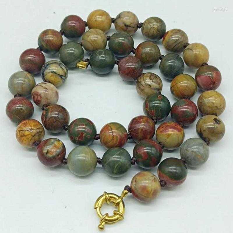 Chains Beautiful 10mm Multicolor Picasso Jasper Round Beads Necklace 18 Inch Jewelry Gift
Chains Beautiful 10mm Multicolor Picasso Jasper Round Beads Necklace 18 Inch Jewelry Gift