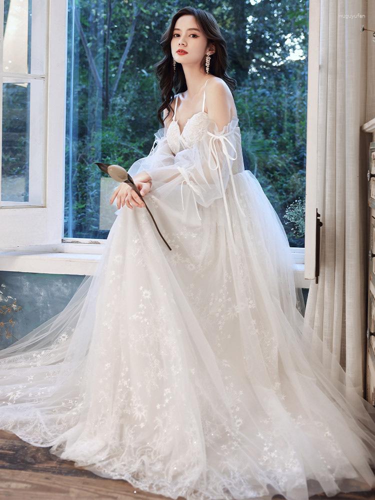Ethnic Clothing Sexy White Spaghetti Strap Lacing Up Evening Dresses Long A-line Tulle Dress For Women
Ethnic Clothing Sexy White Spaghetti Strap Lacing Up Evening Dresses Long A-line Tulle Dress For Women