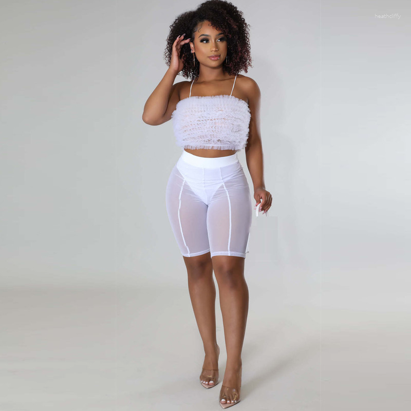 Women' Tracksuits WUHE Sexy Mesh See Though Women Set Cascading Ruffles Crop Top And Knee Length Legging Suit Beach Two Piece Outfit, Blue
Women' Tracksuits WUHE Sexy Mesh See Though Women Set Cascading Ruffles Crop Top And Knee Length Legging Suit Beach Two Piece Outfit, Blue