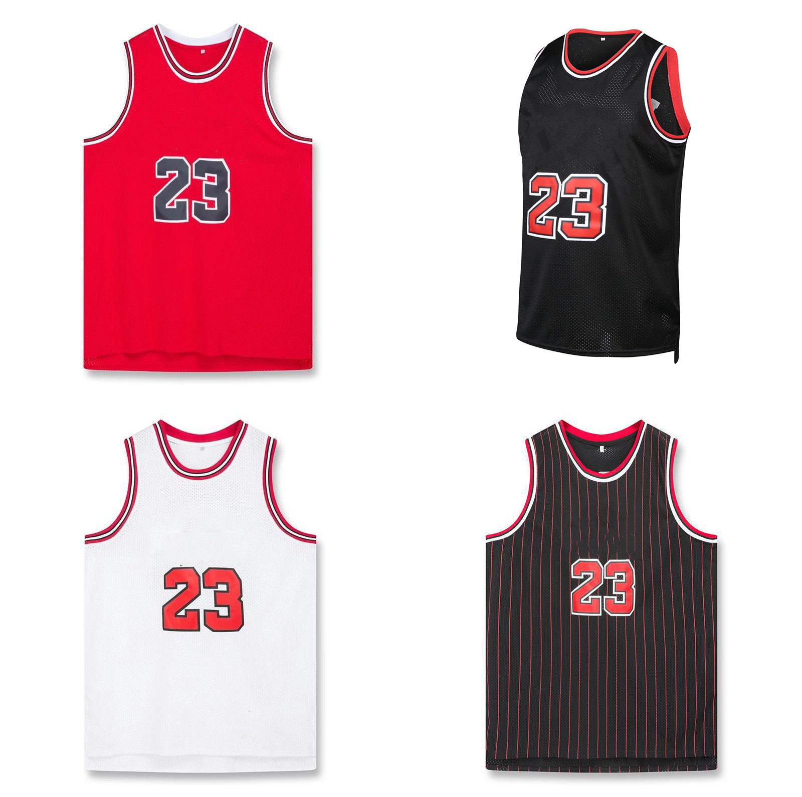 Men Basketball Jersey Bull Vintage embroidered jersey No. 23 Red White Black embroidered basketball jersey training jersey vest for men
Men Basketball Jersey Bull Vintage embroidered jersey No. 23 Red White Black embroidered basketball jersey training jersey vest for men