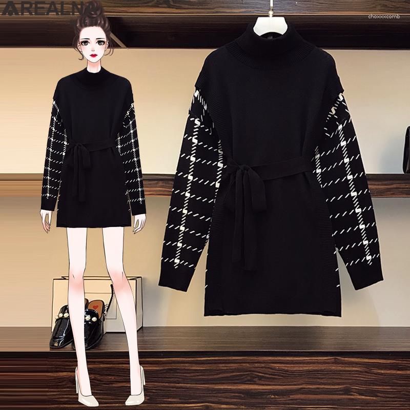 Casual Dresses Oversized For Women 2023 Winter Knitted Sweater Dress Long Sleeve Vintage Black Splice Plaid Elegant Office Lady
Casual Dresses Oversized For Women 2023 Winter Knitted Sweater Dress Long Sleeve Vintage Black Splice Plaid Elegant Office Lady