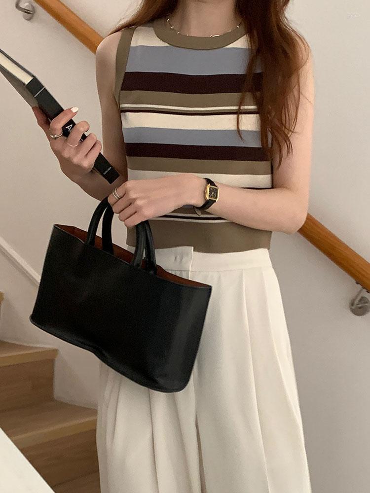 Women's Tanks Fashion Striped Contrast Color Slim Fit Sexy Round Neck Knit Sleeveless Vest Summer Elegance Versatile Simple Women Camisole, Mj230158 coffee
Women's Tanks Fashion Striped Contrast Color Slim Fit Sexy Round Neck Knit Sleeveless Vest Summer Elegance Versatile Simple Women Camisole, Mj230158 coffee