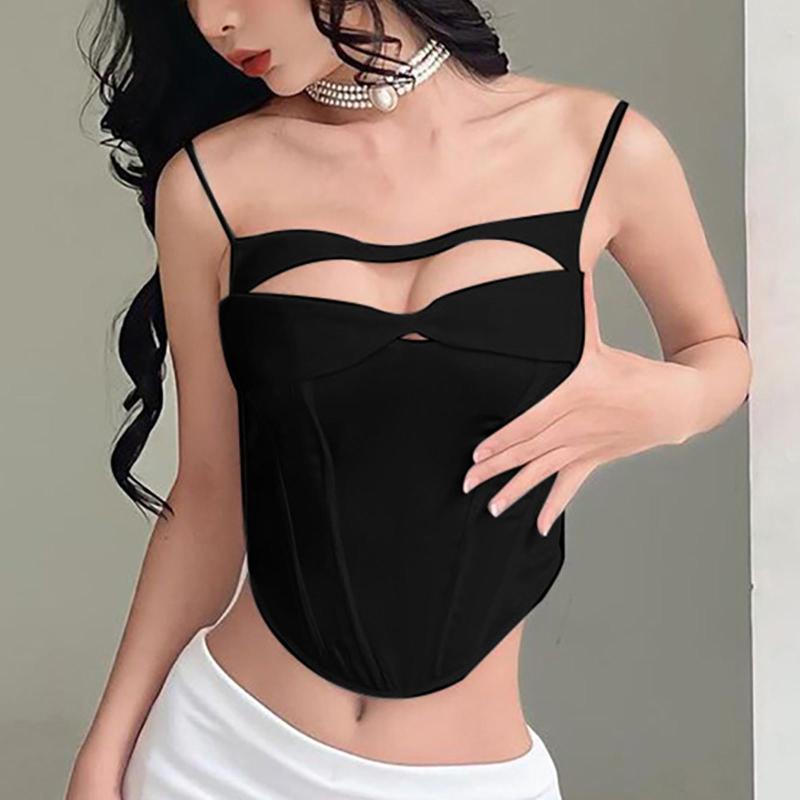 Women' Tanks Women Sexy Crop Top Fashion Low Cut Sleeveless Backless Y2k Corset Solid Color Bare Midriff Summer Tank, Black
Women' Tanks Women Sexy Crop Top Fashion Low Cut Sleeveless Backless Y2k Corset Solid Color Bare Midriff Summer Tank, Black
