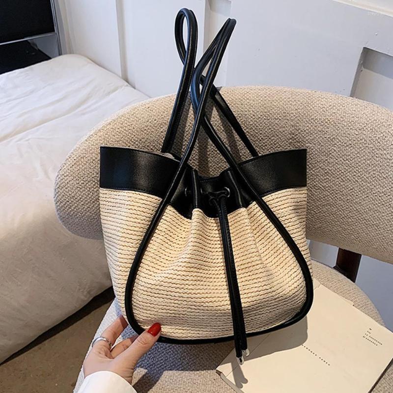 Evening Bags Summer Straw Basket For Women Casual Rattan Large Capacity Totes Female Designer Handbags Fashion Woven Shoulder Bag Trend, White
Evening Bags Summer Straw Basket For Women Casual Rattan Large Capacity Totes Female Designer Handbags Fashion Woven Shoulder Bag Trend, White
