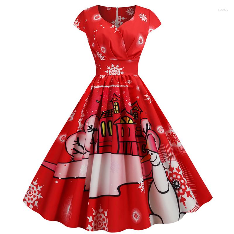 Party Dresses Christmas A Line Women Printing Guofeng Retro Short Sleeve V Neck Female Clothing Mid Waist Hedging Midi Dress, Jy14393
Party Dresses Christmas A Line Women Printing Guofeng Retro Short Sleeve V Neck Female Clothing Mid Waist Hedging Midi Dress, Jy14393