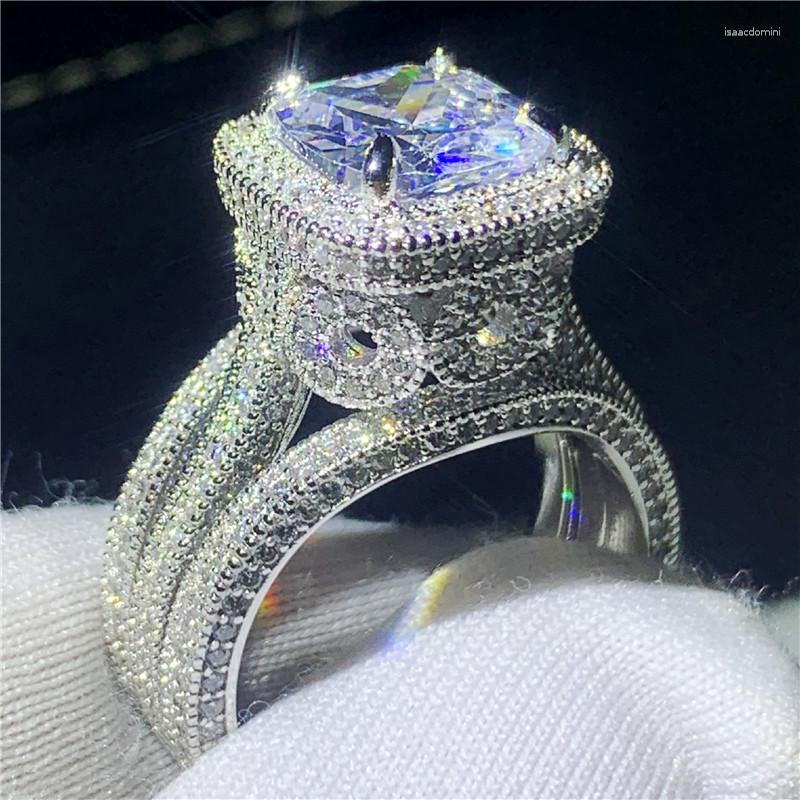 Cluster Rings Brand Vintage Promise Ring 3-in-1 Set 5A Zircon Cz 925 Sterling Silver Engagement Wedding Band For Women Party Jewelry
Cluster Rings Brand Vintage Promise Ring 3-in-1 Set 5A Zircon Cz 925 Sterling Silver Engagement Wedding Band For Women Party Jewelry