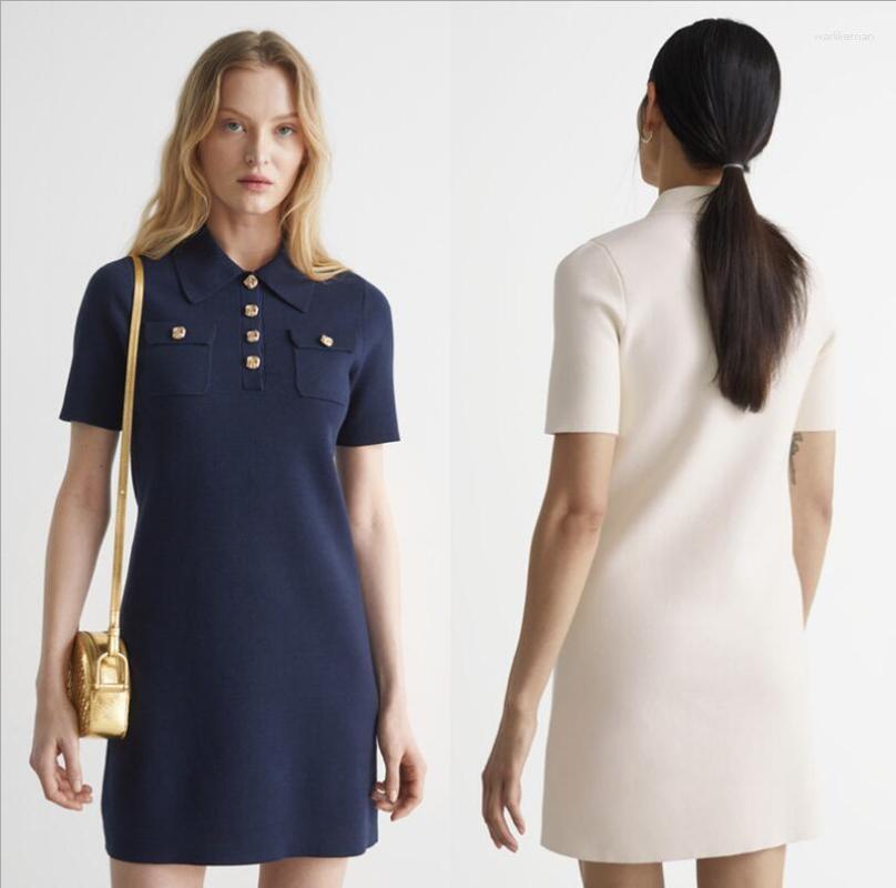 Party Dresses Women Dress 2023 Summer Two-color Lapel Custom Button Pocket Knitted Temperament Fashion Shift, White
Party Dresses Women Dress 2023 Summer Two-color Lapel Custom Button Pocket Knitted Temperament Fashion Shift, White