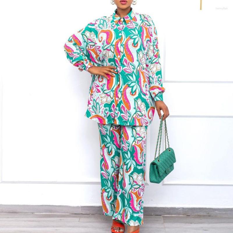 Women' Sleepwear 2023 African Large Size Women Pajamas Set Casual Fashion Loose Printing Two-piece Female Cross-border Suit, Green
Women' Sleepwear 2023 African Large Size Women Pajamas Set Casual Fashion Loose Printing Two-piece Female Cross-border Suit, Green