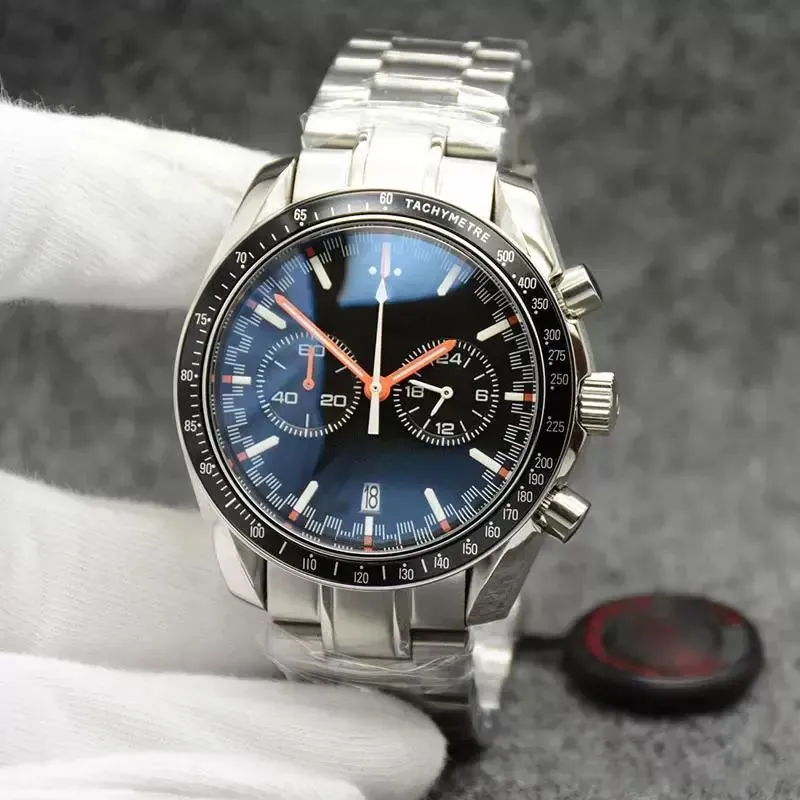High Grade Mens Watches Red Hands Stainless Steel Bracelet Fixed Bezel With A Top Ring Showing Tachymeter Markings, Split
High Grade Mens Watches Red Hands Stainless Steel Bracelet Fixed Bezel With A Top Ring Showing Tachymeter Markings, Split
